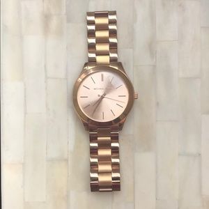 Michael Kors rose gold stainless steel watch